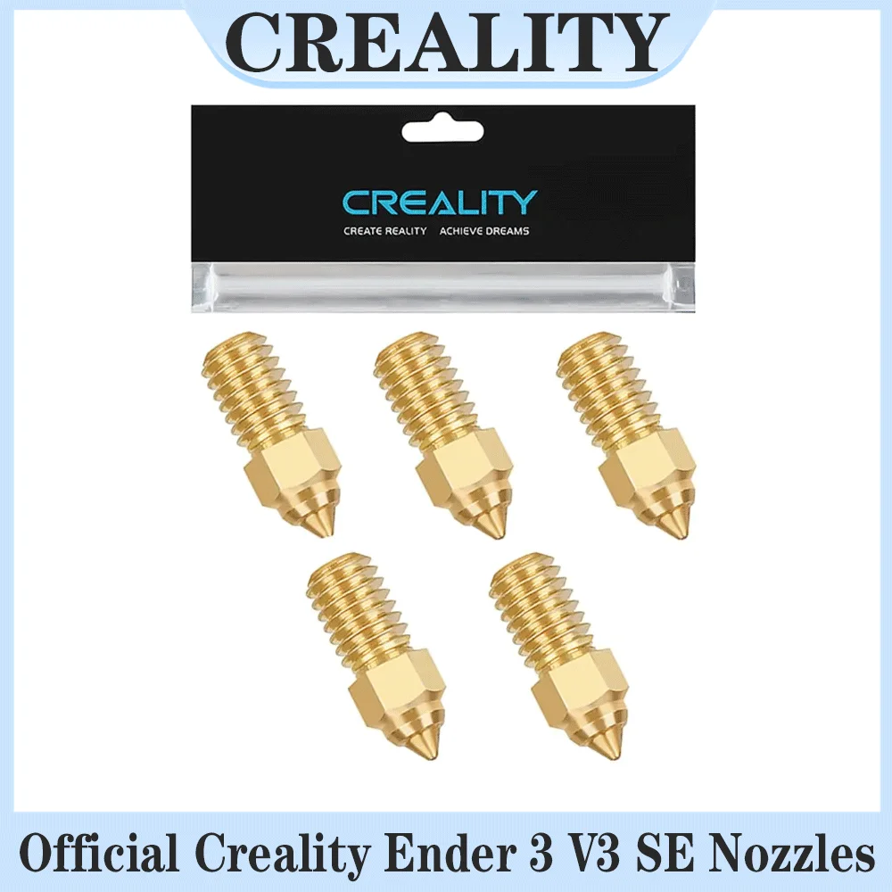 

Официальные сопла Creality Ender 3 V3 SE, 0.4 мм, 5 шт., высокоскоростные латунные сопла M6 для хотэнда экструдера Ender 5 S1/Ender 7 3D