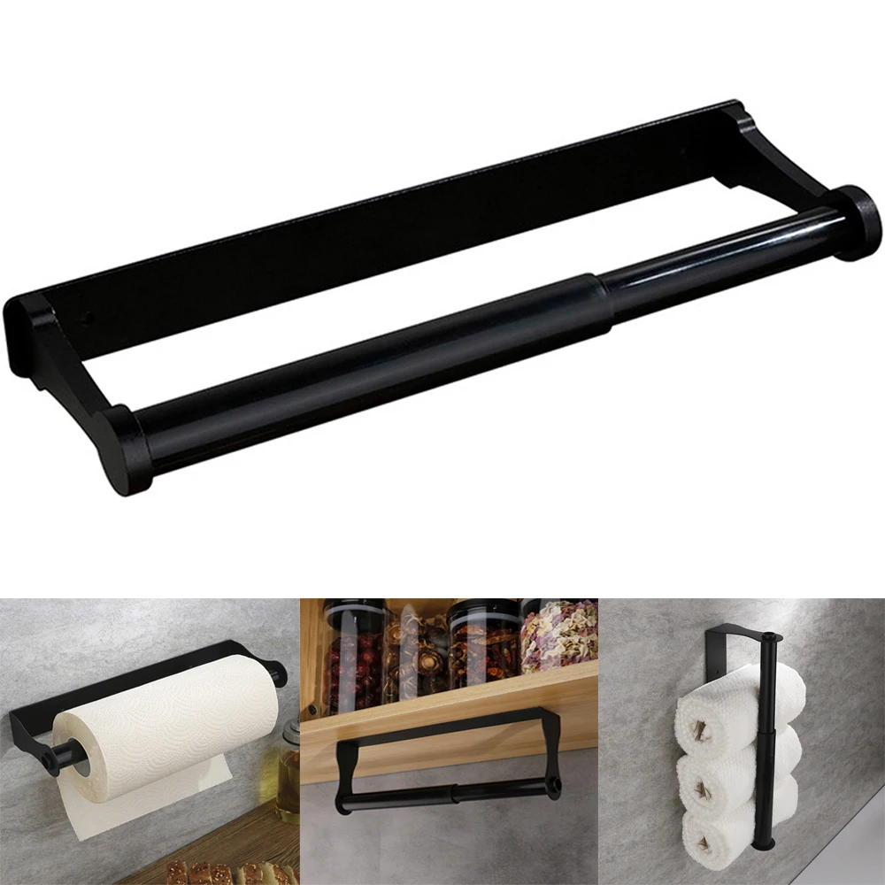 

Kitchen Paper Towel Holder Adhesive Tissue Rack Stainless Steel Wall Mount Kitchen Roll Towel Holder Cabinet Storage Napkin Rack