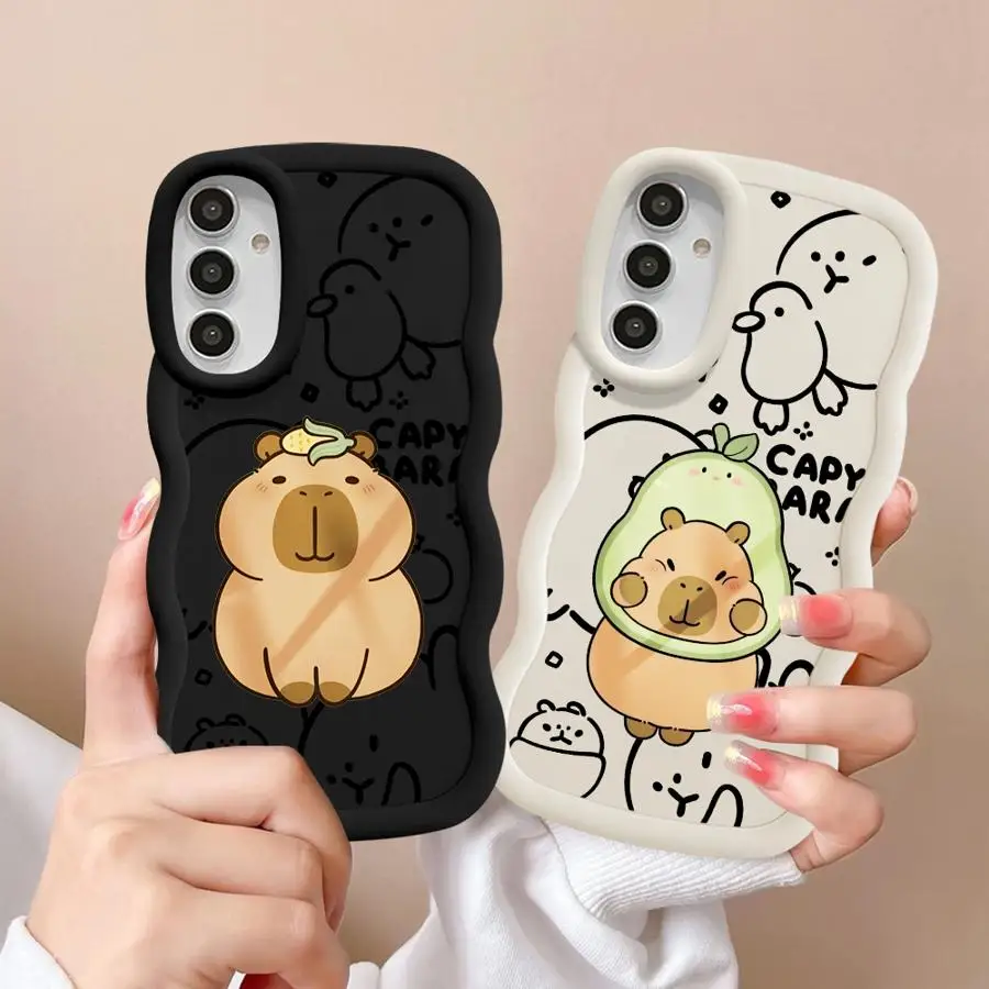 Capybara Leuke Cartoon Telefoon case voor Samsung Galaxy A20 A50 A03 A02s A03 A30 Core A04 e A05 A05s A06 A21s A51 A11 4G case
