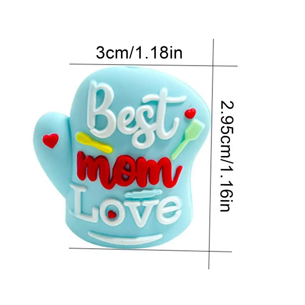 Unique Design Silicone Beads Silicone Bead Jewelry Making Supplies 5 Pcs Mother's Day Silicone Focal for Pens for Bracelets
