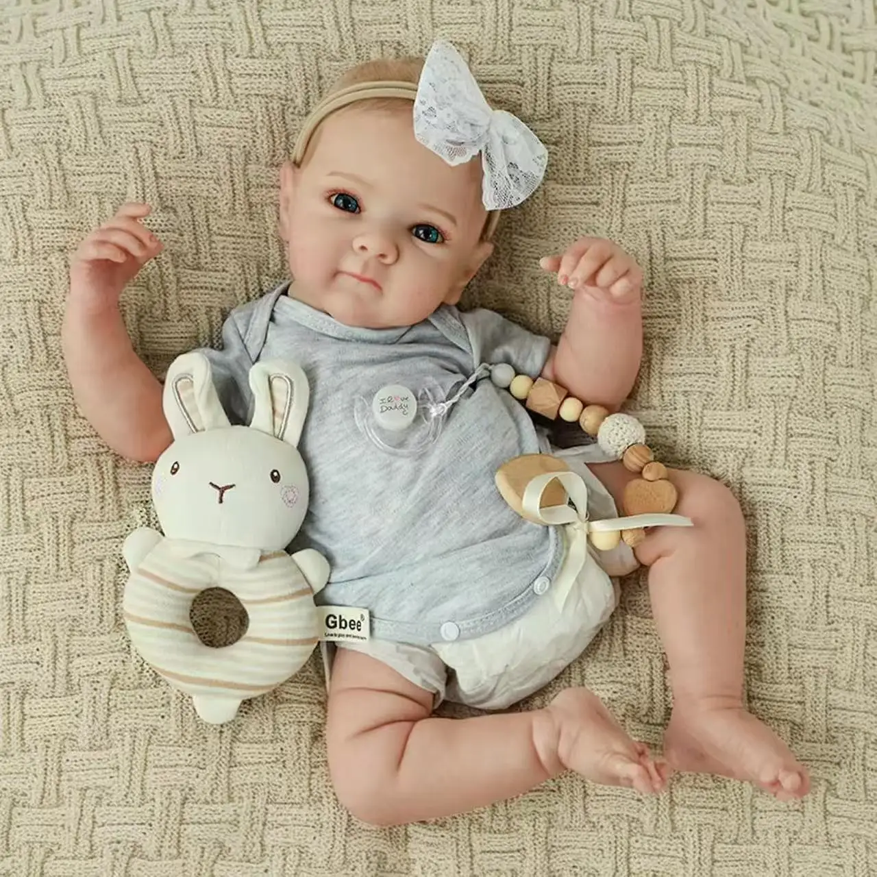 45cm Newborn Baby Doll Reborn Washable Toy Soft Silicone Hand Paint Hair Doll  Realistic Doll Toy Christmas Gift For Children