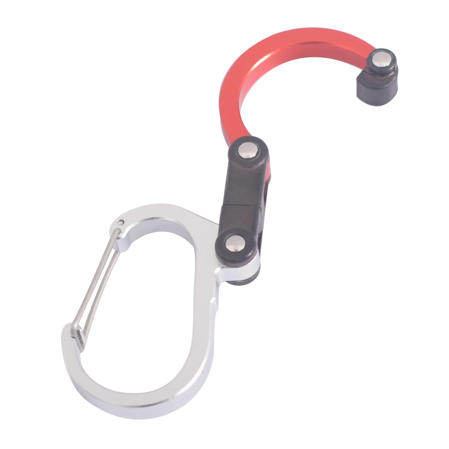 Hybrid Gear Clips Multi-function Swivel Buckle D-Type Carabiner Non-Locking Strong Clip Camping Fishing Hiking Travel Outing