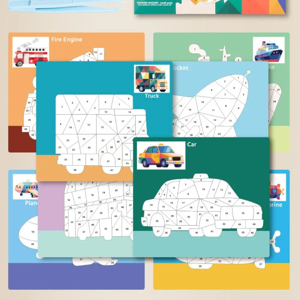 Papier de jeu d'entraînement, autocollants géométriques 3D, livres faits à la main, Kit de matériel de pâte Montessori, livre d'autocollants d'animaux éducatifs mignons