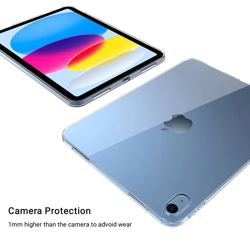 Étui transparent ultra fin pour iPad Mini 6 Pro 11 2024 Air 6 5 4 10.9 pouces 11 pouces 2022 10.2 7 8 9e 10e génération Air 3 Pro 10.5