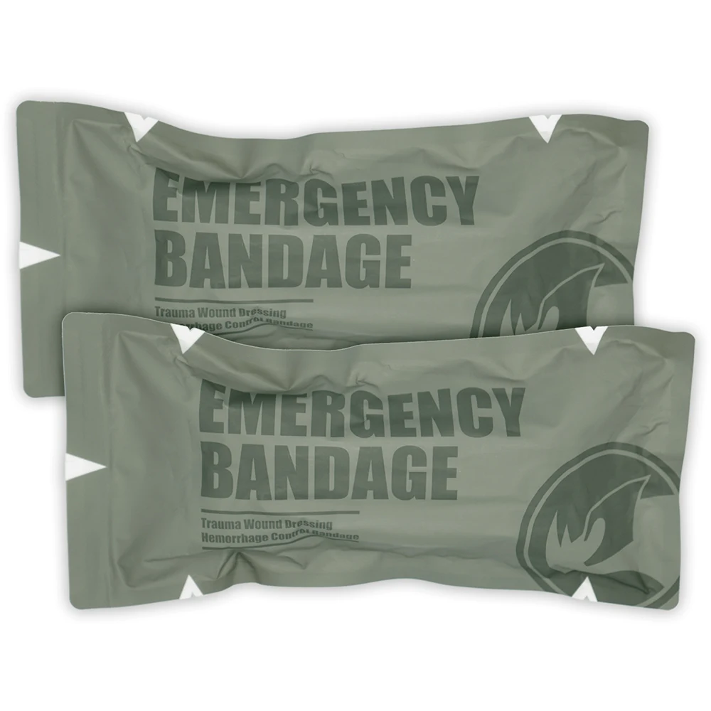 

RHINO RESCUE 4/6" Israeli Style Emergency Bandage, Trauma Wound Dressing, Combat Tactical First Aid Kit IFAK Supplies