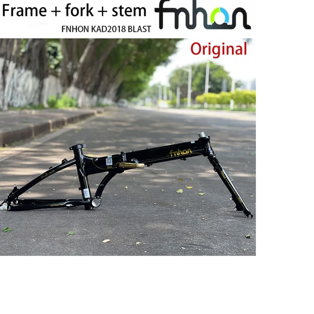 FNHON bicycle frame blast black gold limited  bicycle aluminum alloy 20-inch frame compatible with 406/451 bicycle