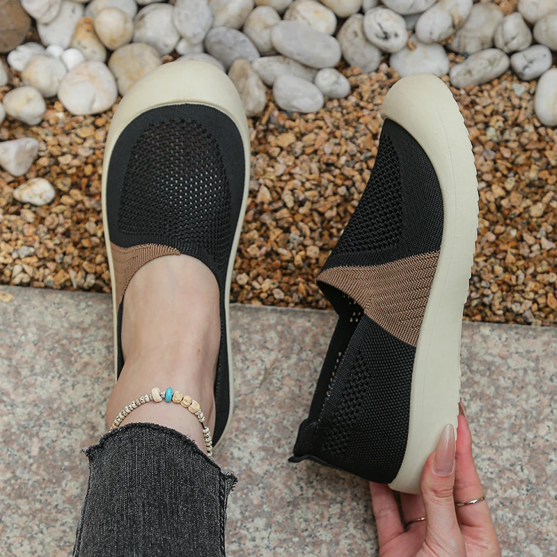 Frühling 2026 Damen Casual Flache Schuhe Gestrickte Verbesserte Version Bequeme Loafer Modische Damenschuhe Kostenloser Versand