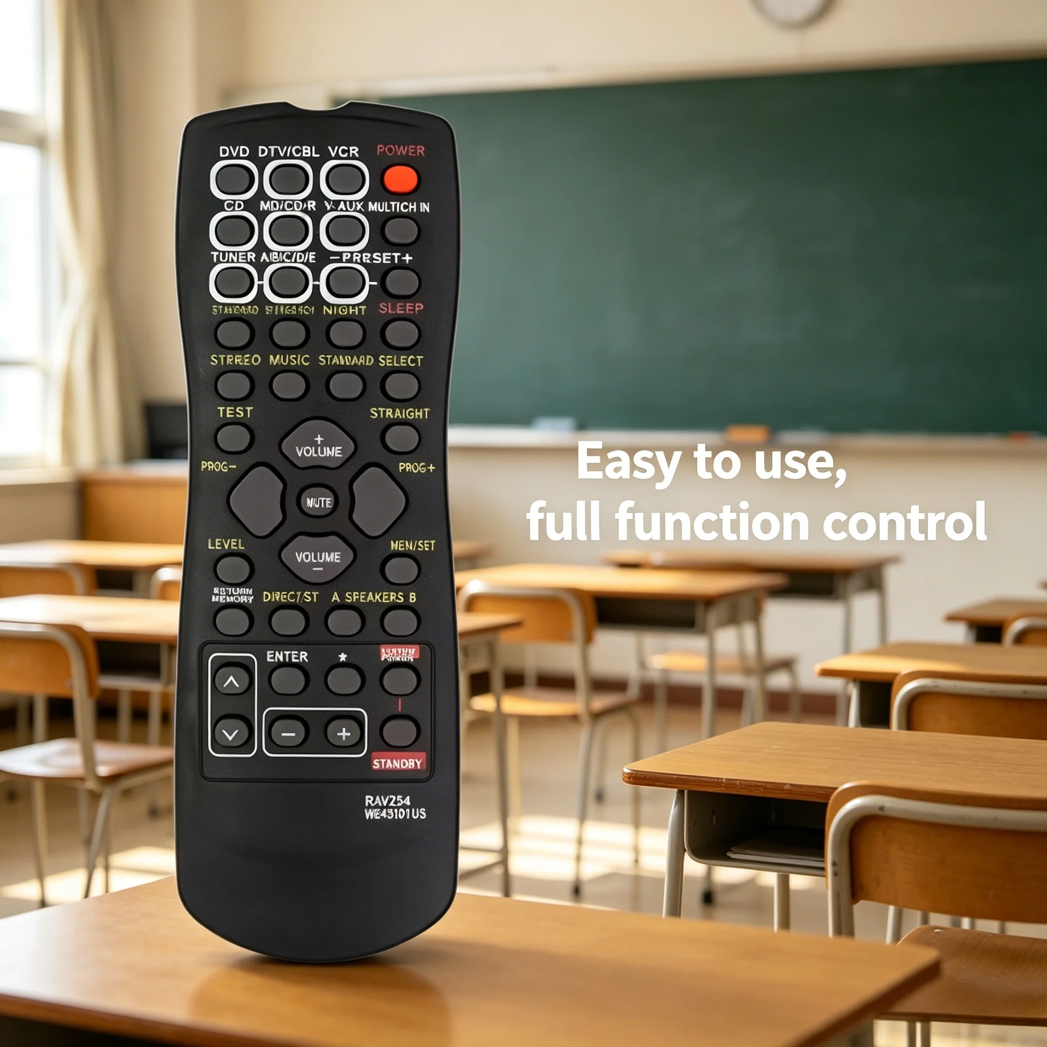RAV254 Replacement Remote Control Compatible with Yamaha Home Theater AV Receiver HTR-6030 RX-V450 RX-V460 HTR-5930