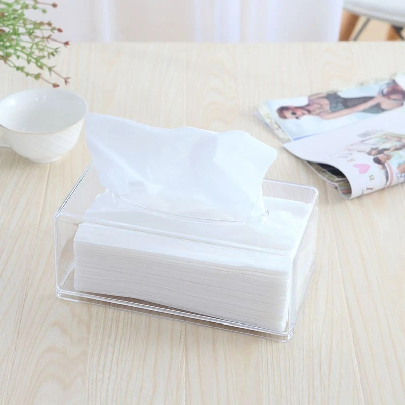 1Pc Clear Acrylic Tissue Box Holder Tissue Dispenser Napkin Holder Car Home Office Desktop Storage Box Organizer Tissue Boxes