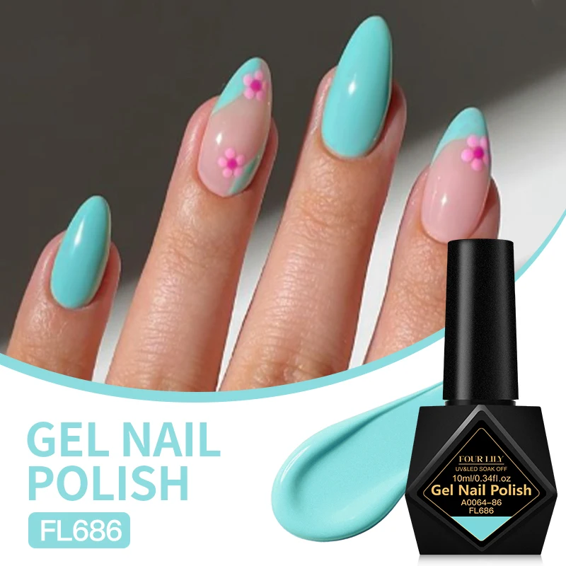 10 ml Vier Lelie 162 Kleuren Nagel Gel Polish Semi Permanente Nail Art Manicure Losweken LED UV Gel nagel Levert Art Vernis - afbeelding 1