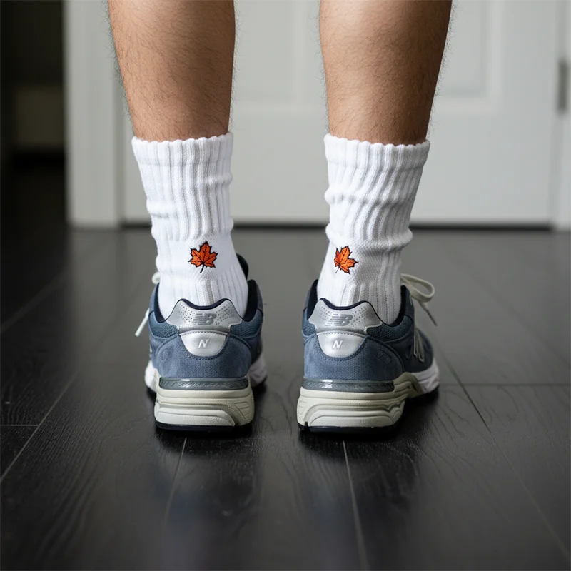 Men's Cotton Work Socks Cushioned Long Running Breathable Ankle Crew Socks Casual Socks for Men Cycling Socks