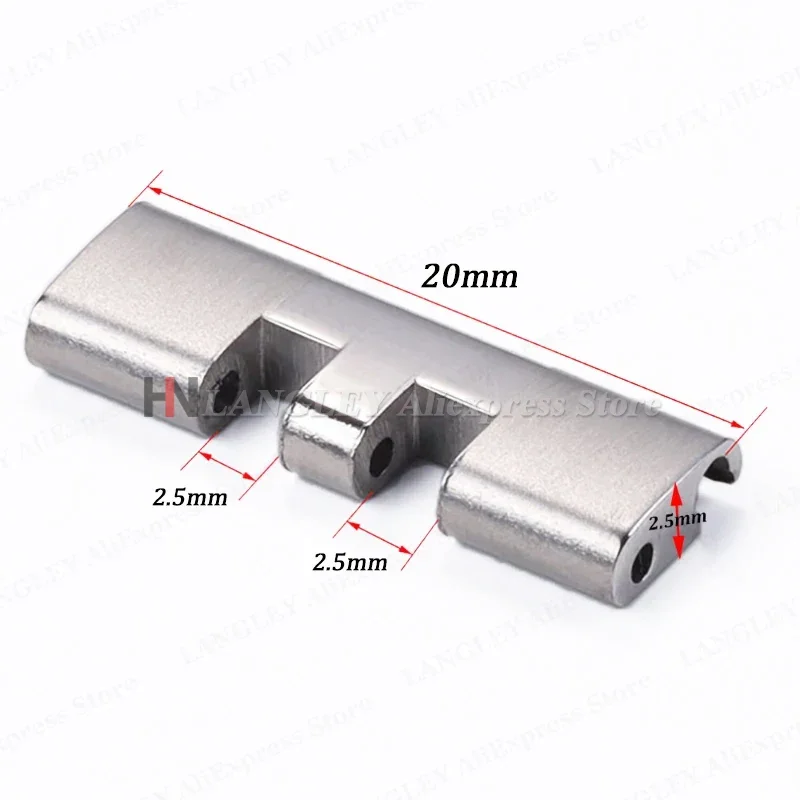 Curved End Link 20mm 22mm for Seiko SKX009 SKX007 SKX173/175 for Jubilee for Oyster Band Connector Stainless Steel Adapter 2pcs
