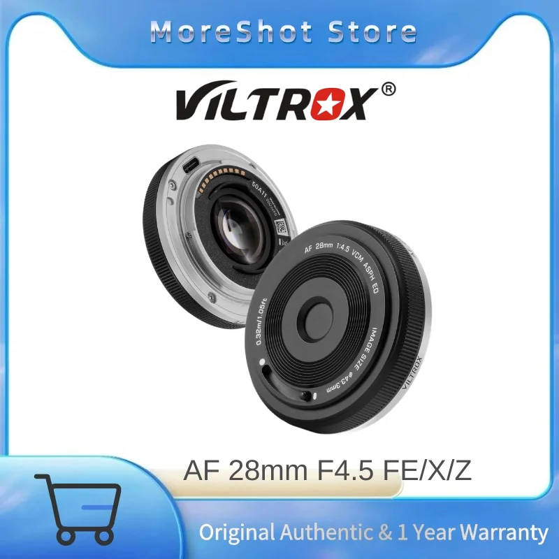 Viltrox AF 28mm F4.5 Lens Auto Focus Ultra-Thin Pancake Lens for Sony E Nikon Z FUJIFILM X