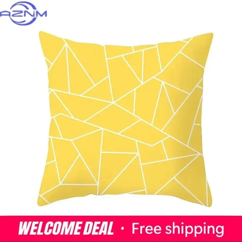 Home Decor Sunshine-inspired Yellow Patterned Pillowcases Pattern Cushion Cover Suitable for Sofa Bedroom Car Pillow Cover