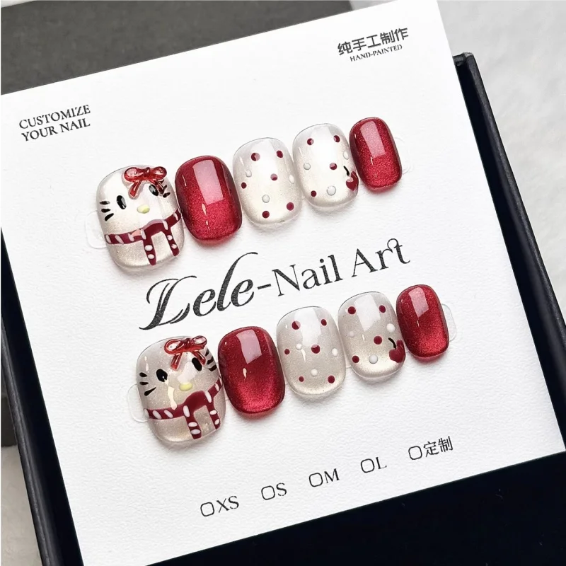 Accessori per Manicure Hello Kitty, Regalo per Bambine, Giocattoli, Decorazioni Dolci e Belle per Donne, Prodotti all'Ingrosso