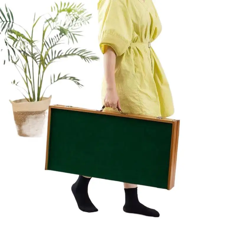 

Portable bamboo and wood dormitory mini mahjong table outdoor Internet celebrity mahjong Zhuo portable travel folding set