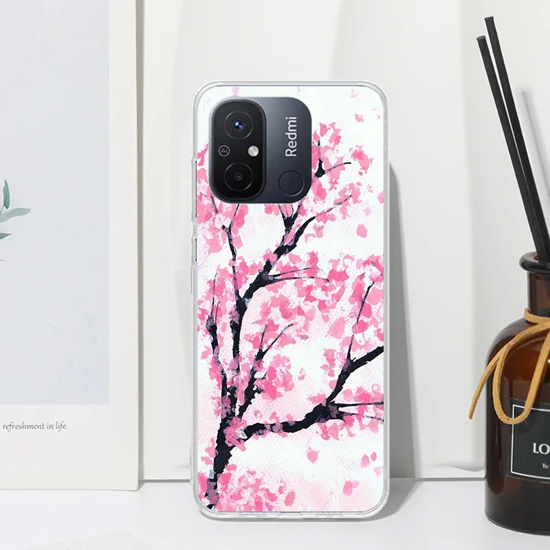 Etui na telefon Cherry Blossom Tree do Xiaomi Redmi 12C 12 10C 10A 10 9C 9A 9T 9 8A 8 7A 7 6A 6 Pro K70 K40 K20 Fundas Back Cover