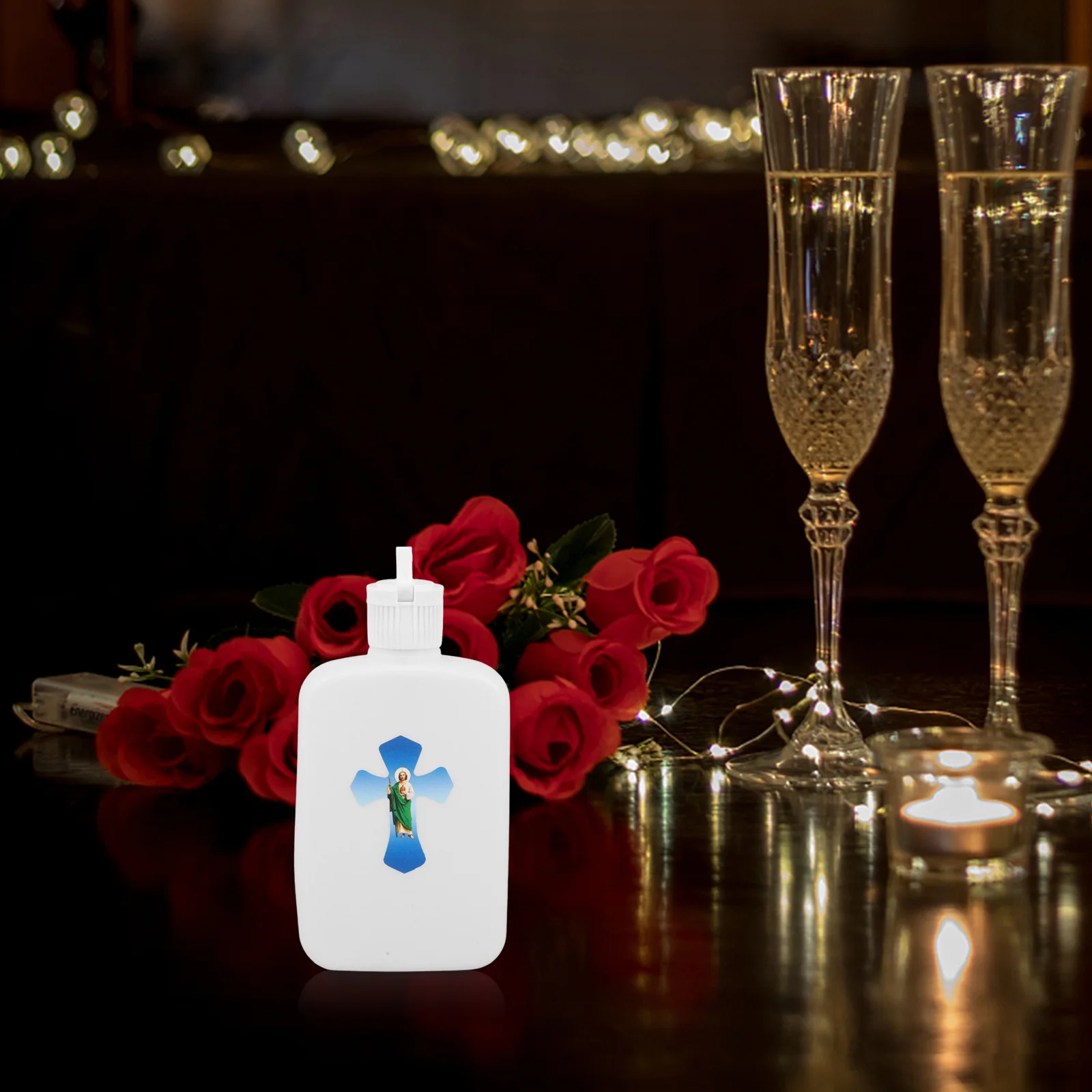 

Holy Water Bottle Cross Design For Baptism First Communion Catholic Religious Ceremony Use Mini Jar Container Home Altar Decor