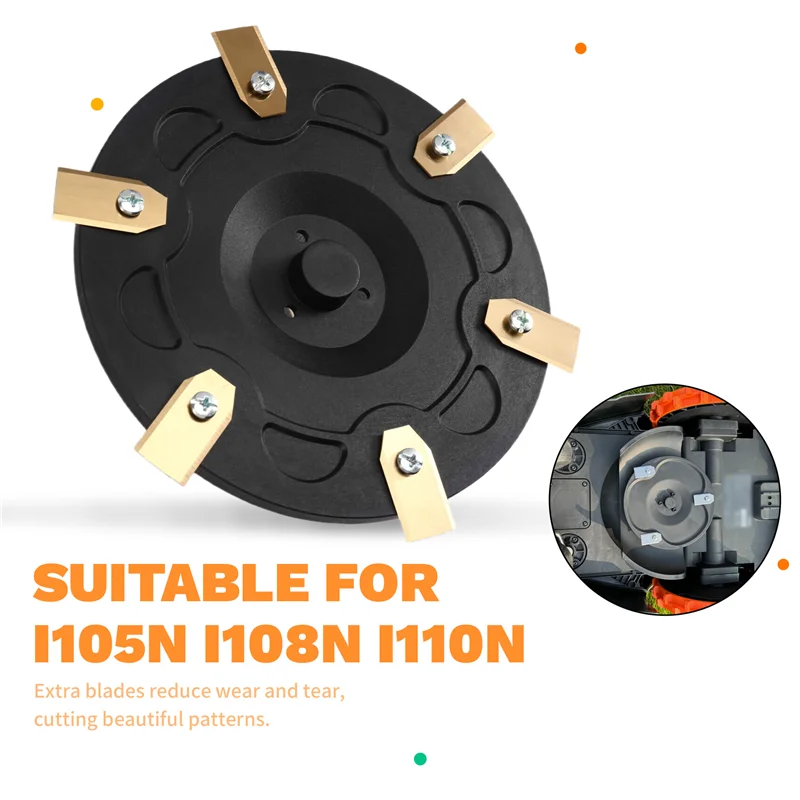 

ABKW-6 Blade Disc With 6Pcs Blades Compatible Segway Navimow Robotic Lawnmower I105N, I108N & I110N,With