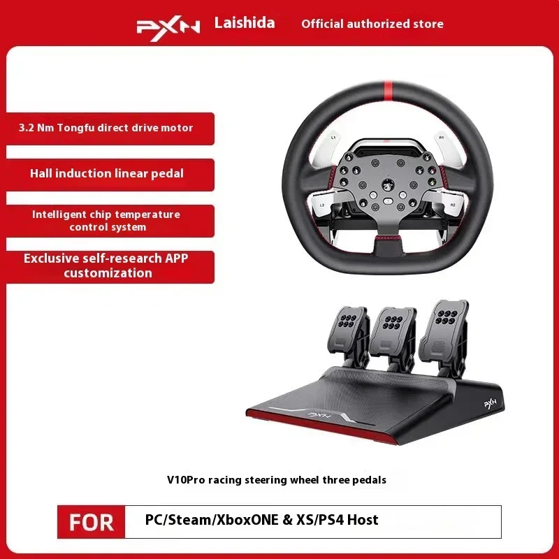 PXN V10 PRO Direct Drive Racing Simulator Game عجلة القيادة Euro Truck 2 للكمبيوتر/Xbox/PS