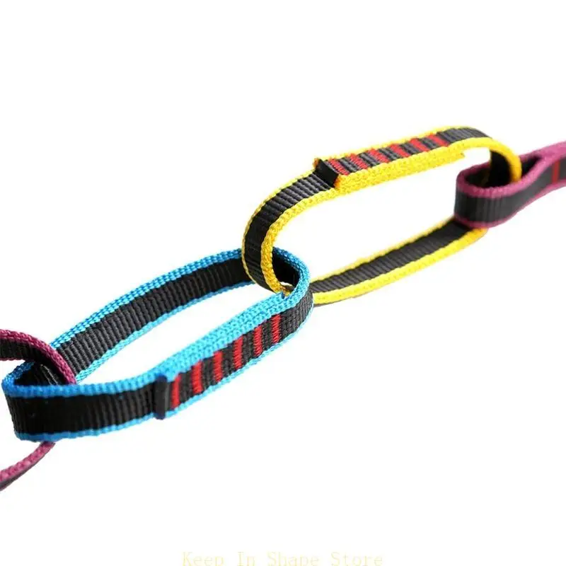 Rock Climbing Tree Rigging Sling Webbing Loop Daisy Chain Rope for Outdoor Multi Pitch Climbing Equipment