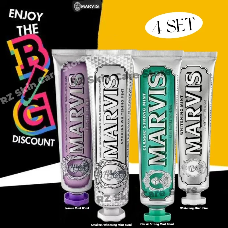 Marvis Smokers Whitening Mint Toothpaste Classic Strong Jasmin Dentifrice Remover Coffee Tea Stain Improve Prevent Caries Fresh