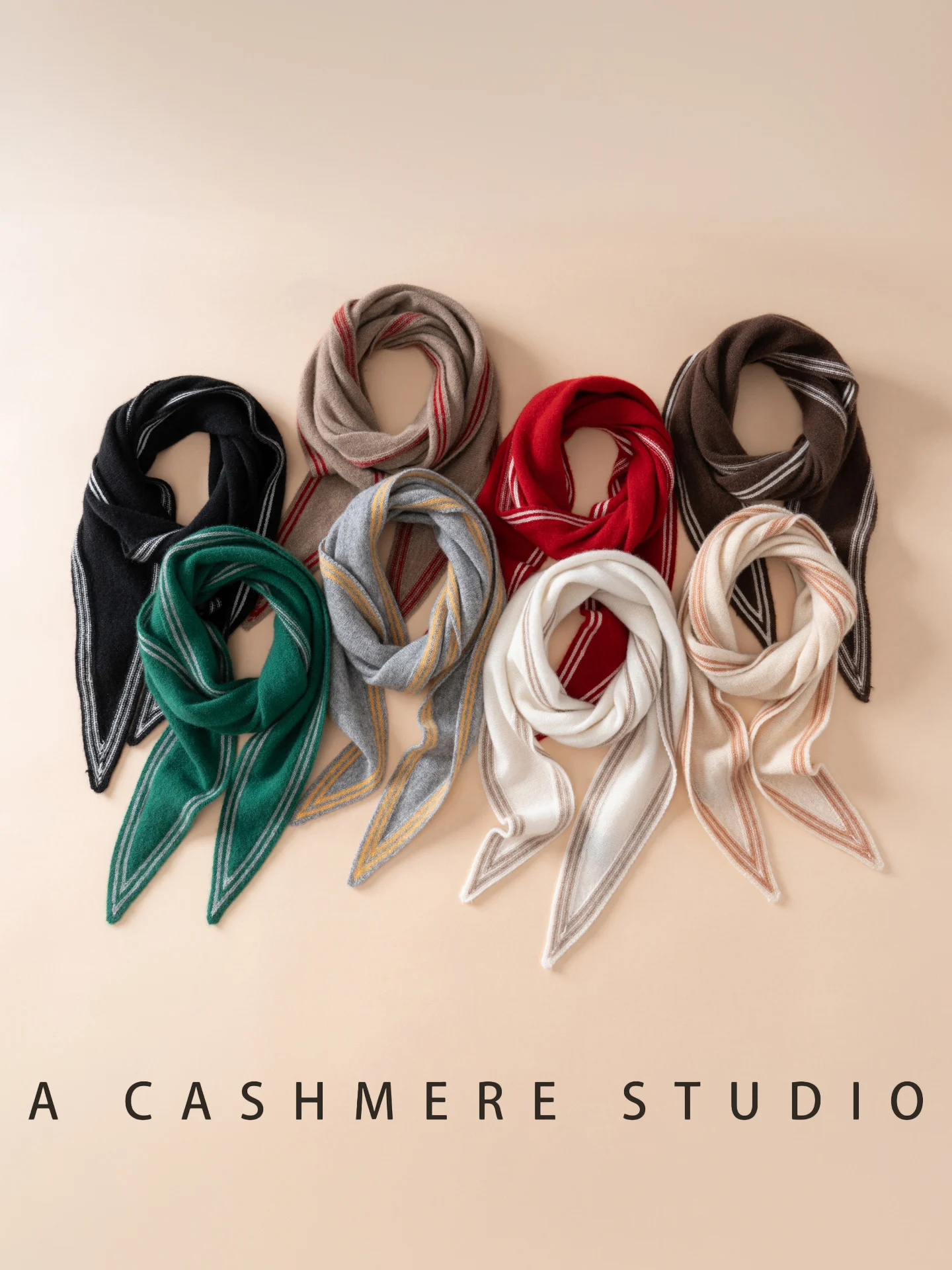 

2025 New 100% Cashmere Shawl Versatile Commuting Fashion Simple Casual Pure Cashmere Diamond-shaped scarf Shawl Scarf