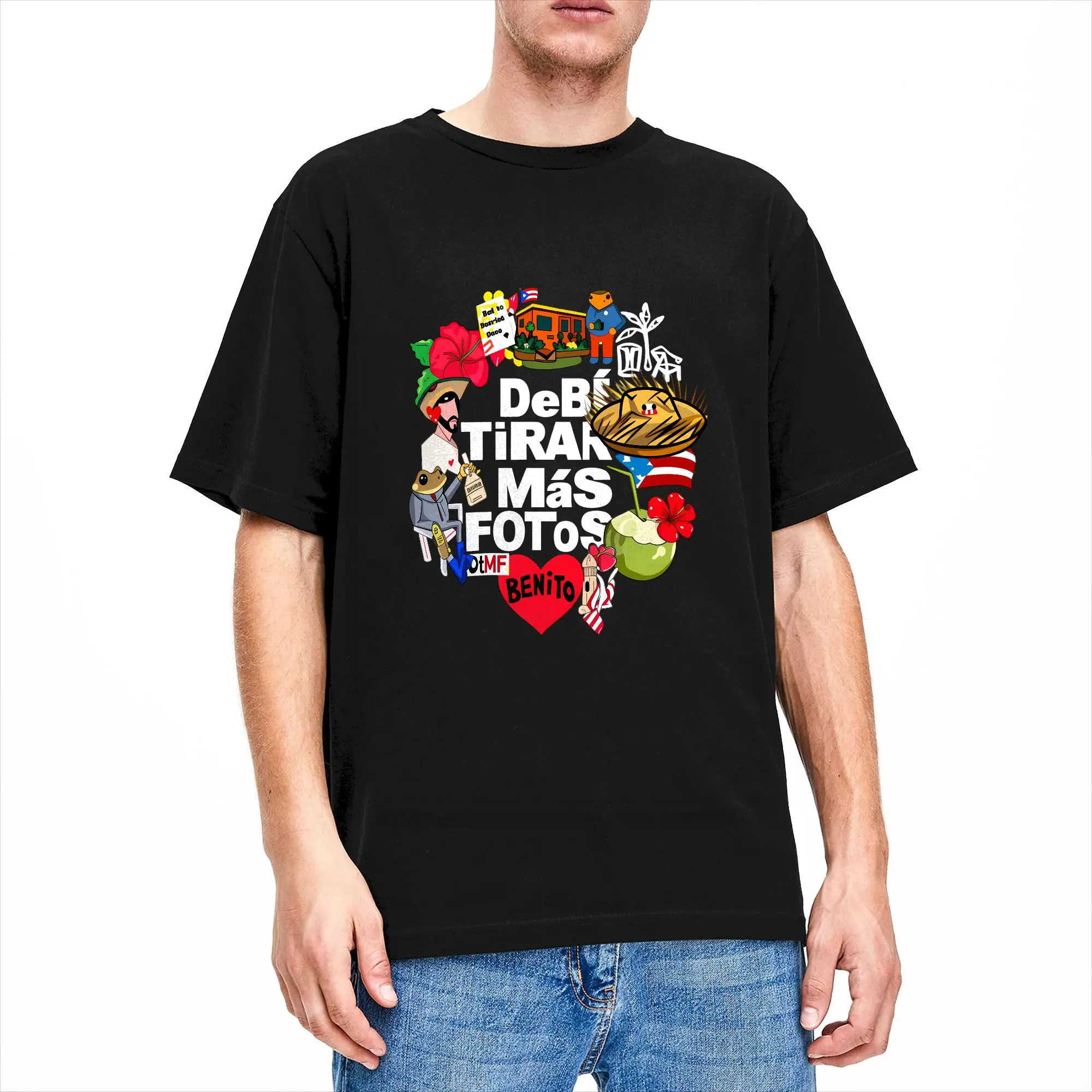 Bads Bunnys Tour 2026 T-Shirt Summer  Hipster T-Shirts Men 100 Cotton Comfortable Oversize Tees Short Sleeve Awesome Tshirt