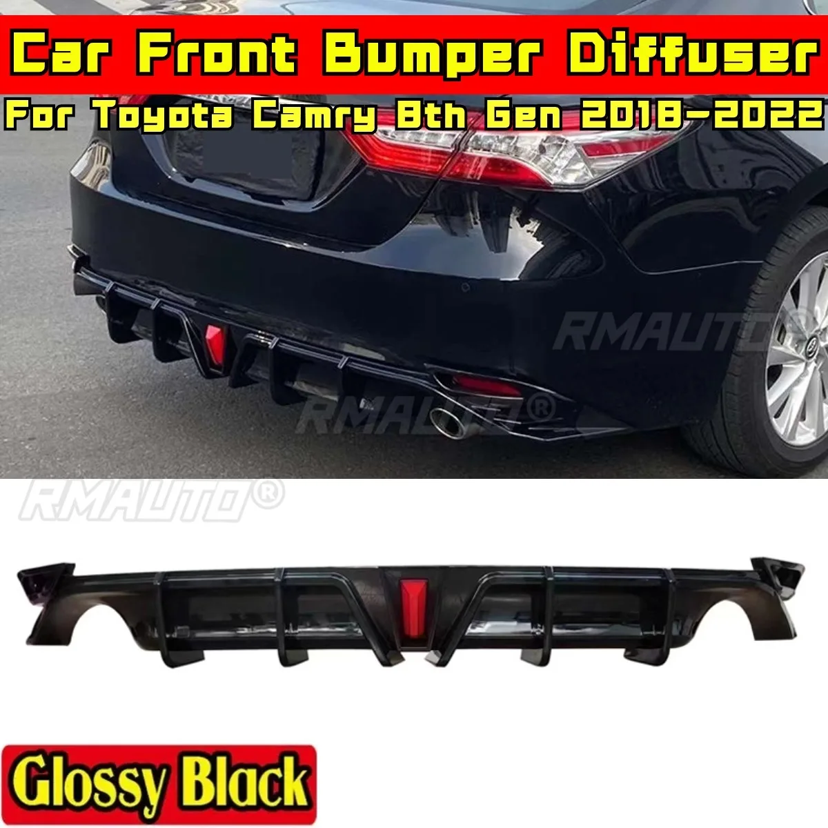 

Для Camry 8-го поколения Body Kit, разделитель заднего бампера, диффузор заднего бампера, крышка для Toyota Camry 8-го поколения 2018-2022, автомобильные аксессуары