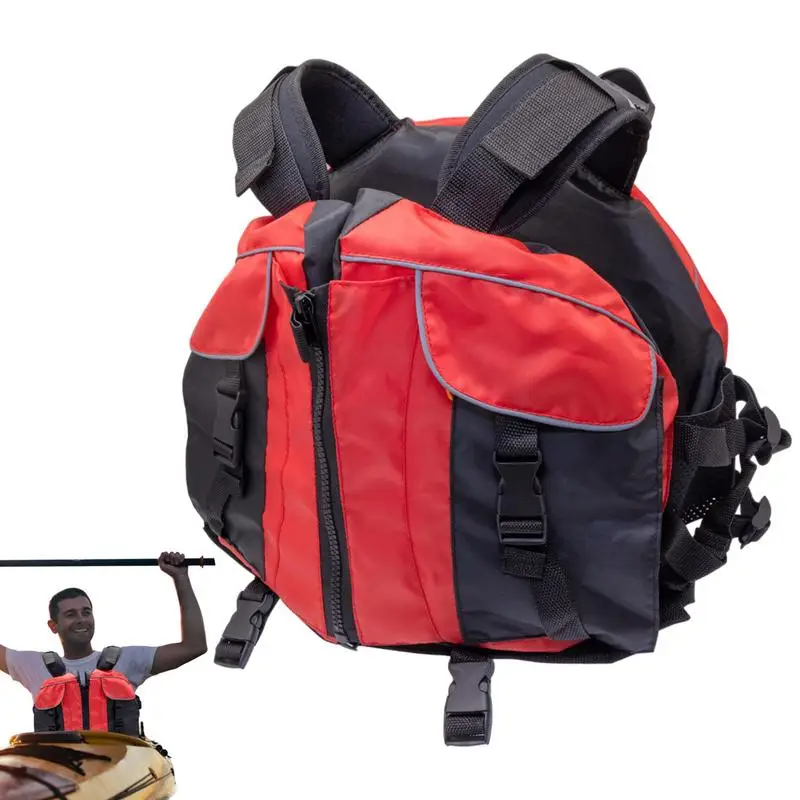 

Спасательный жилет для взрослых, плавающий жилет для катания на лодках, удобный жилет для спасения жизни, регулируемые бретели, дизайнерский жилет для водных видов спорта