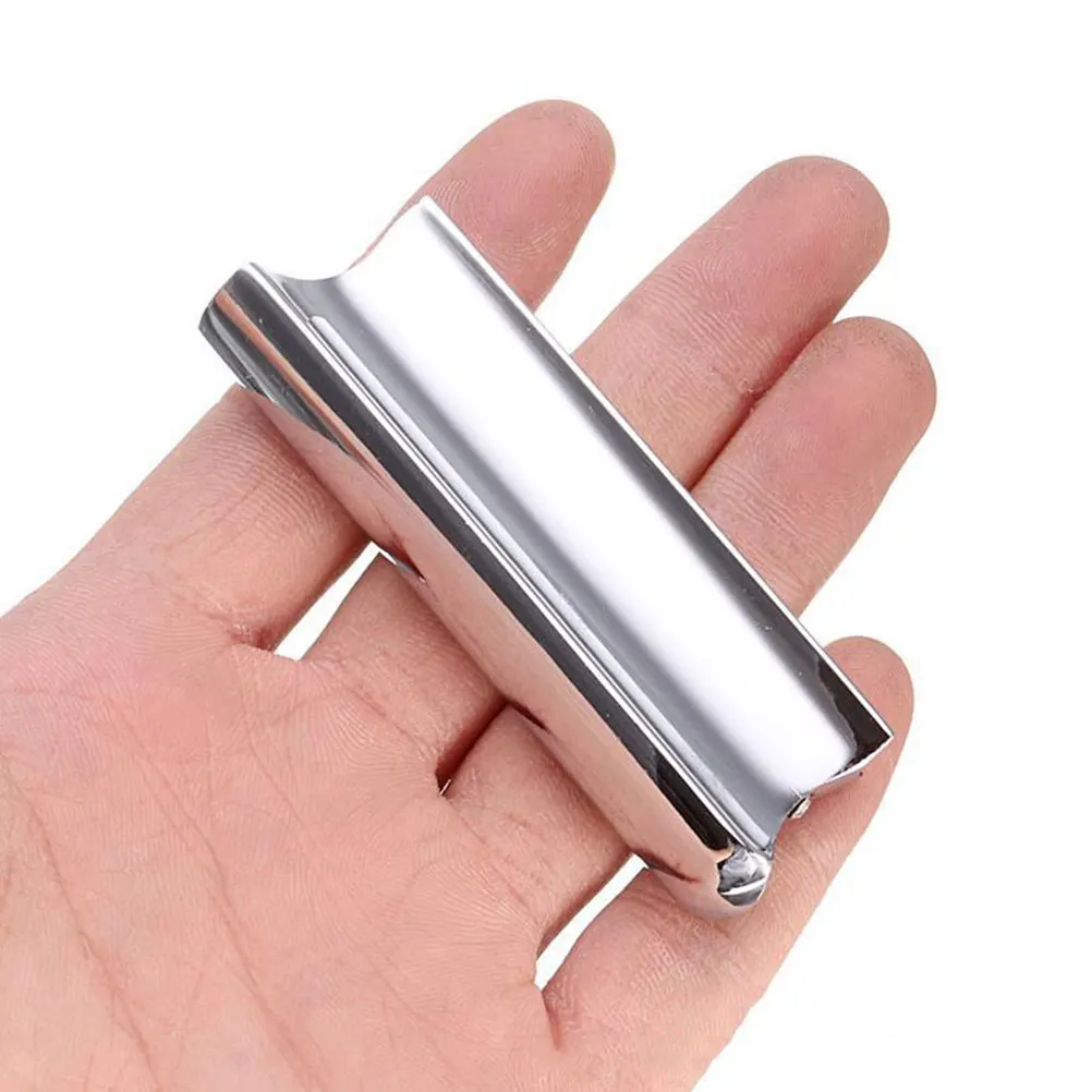 

5Pcs Electric Guitar Slide Stainless Steel Durable Tone Bar Metal Guitar Picks Kit Practical for Professional Guitarists