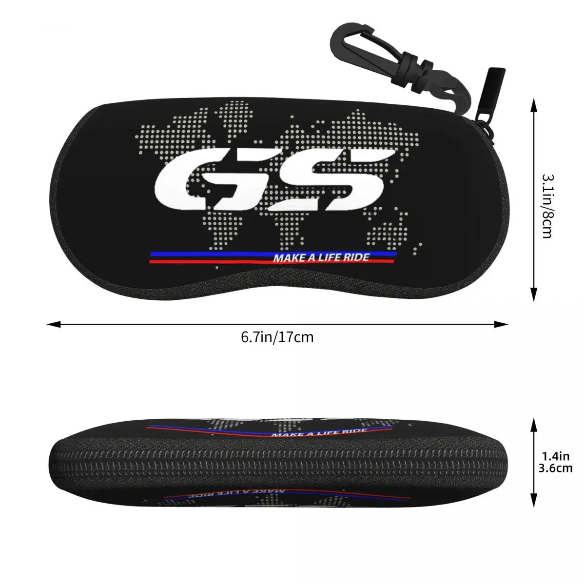 Custom GS Motorcycle Adventure Sunglasses Soft Case Neoprene Zipper Motorrad Biker Shell Eyeglass Case Protective Box Glasses