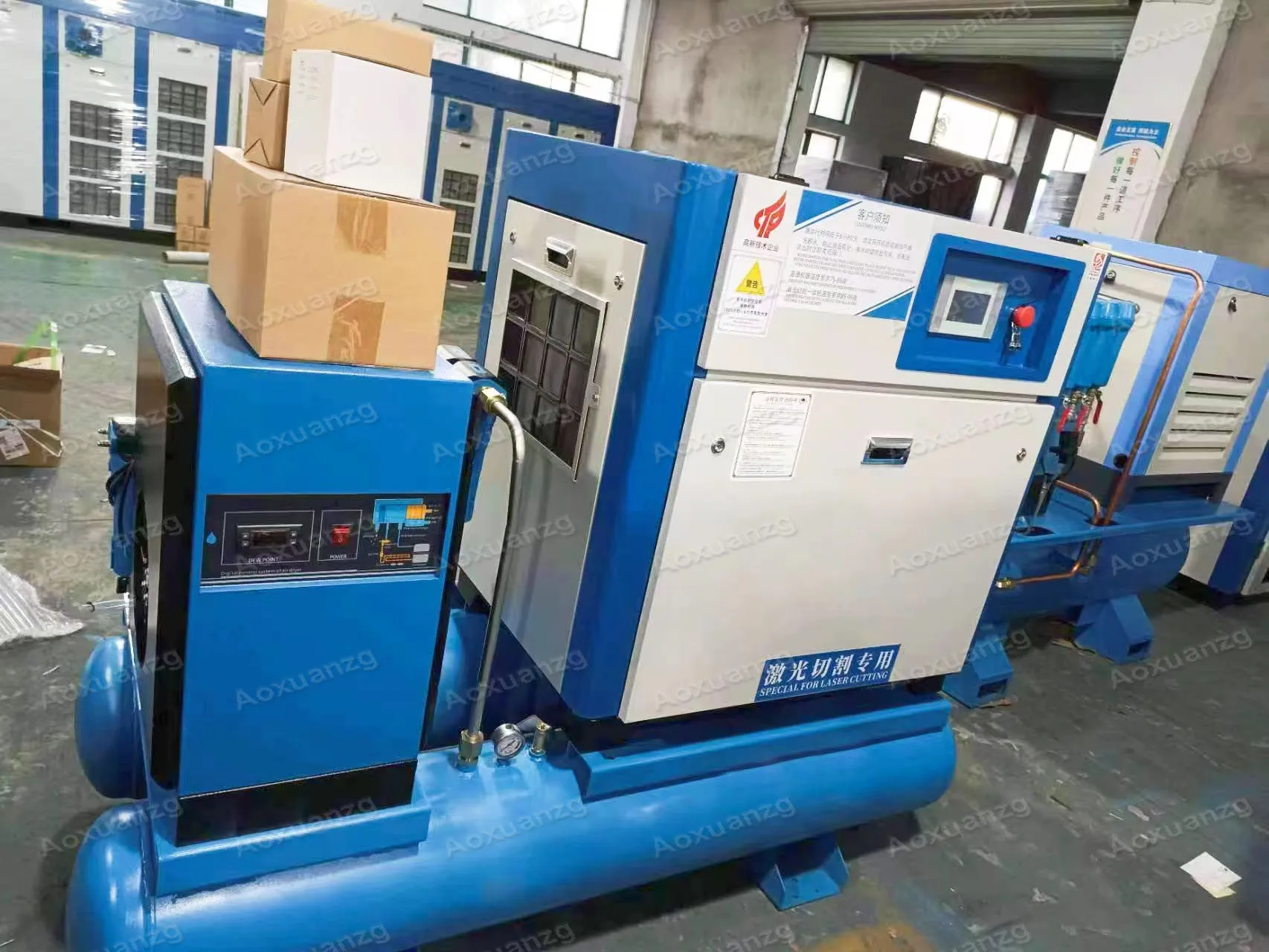 15KW-16BAR Schraubenluftkompressor für Laserschneidmaschine All-In-One-Luftkompressor