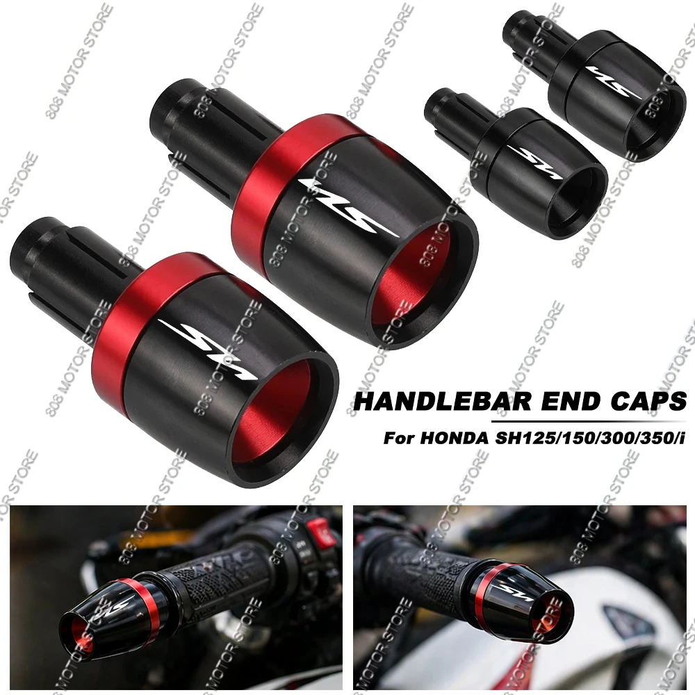 

For Honda SH125/150/300/350/i Universal 7/8" 22mm Motorcycle Bar End Plugs CNC Handlebar Caps