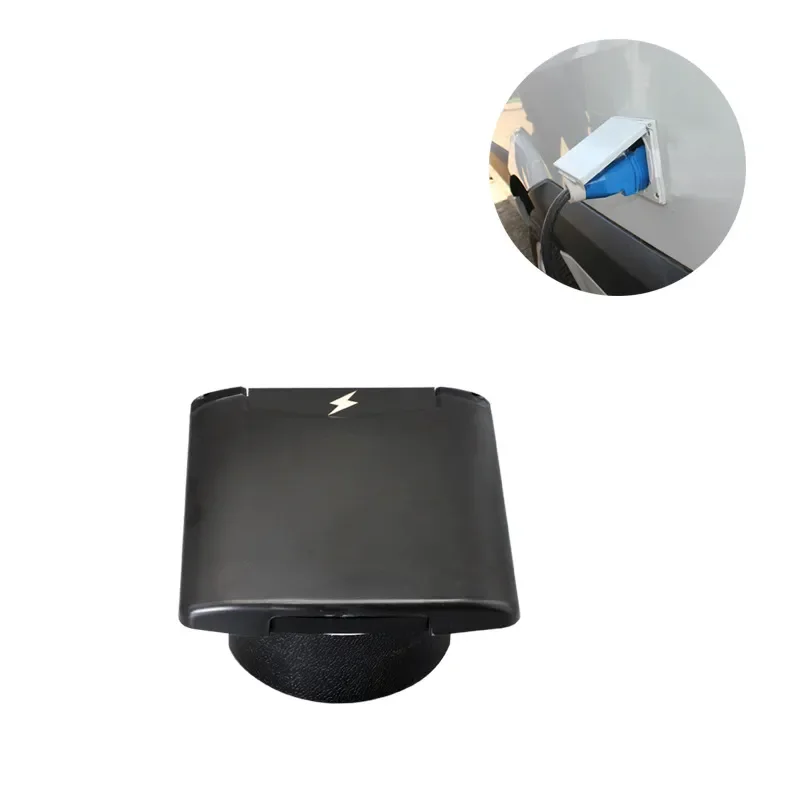 RV black external power plug socket external power interface external power box 16A mains interface