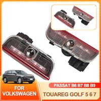 Emblems Hub Caps 2 For VW Passat B6 B7 B8 B9 Touareg Golf 5 6 7 Jetta MK6 MK7 GTI R LED Car Door Projector Welcome Ghost Shadow