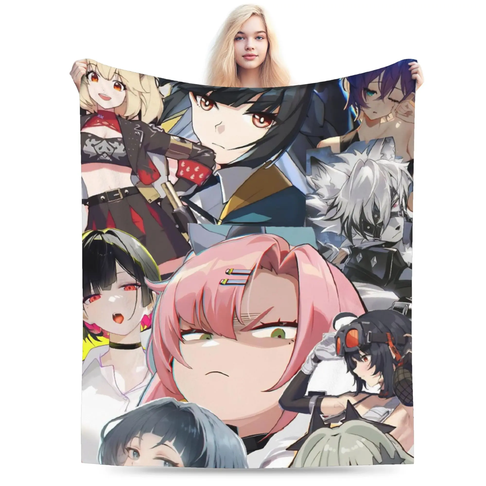 Zenless Zone Zero Blanket Multi-size Soft Fuzzy Plush  Throw Blankets for Couch Sofa and Bed