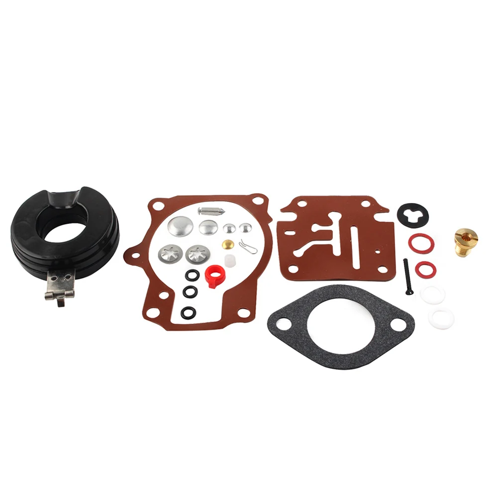 Carburetor Carb Rebuild Repair Kit w/ Float For Johnson Evinrude 18/20/25/28/30/40 HP