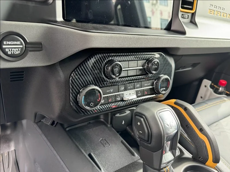 For Ford Bronco 2024 2025 Car Accessories Carbon Fiber Style Air Conditioner Switch Cover Frame