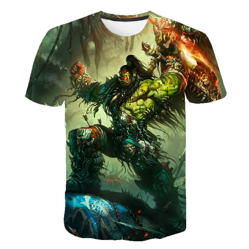 Game World Of Warcraft 3D Print T-shirt Men Women Fashion Cool Short Sleeve WOW T Shirts Harajuku Oversized Tees Tops Tshirts