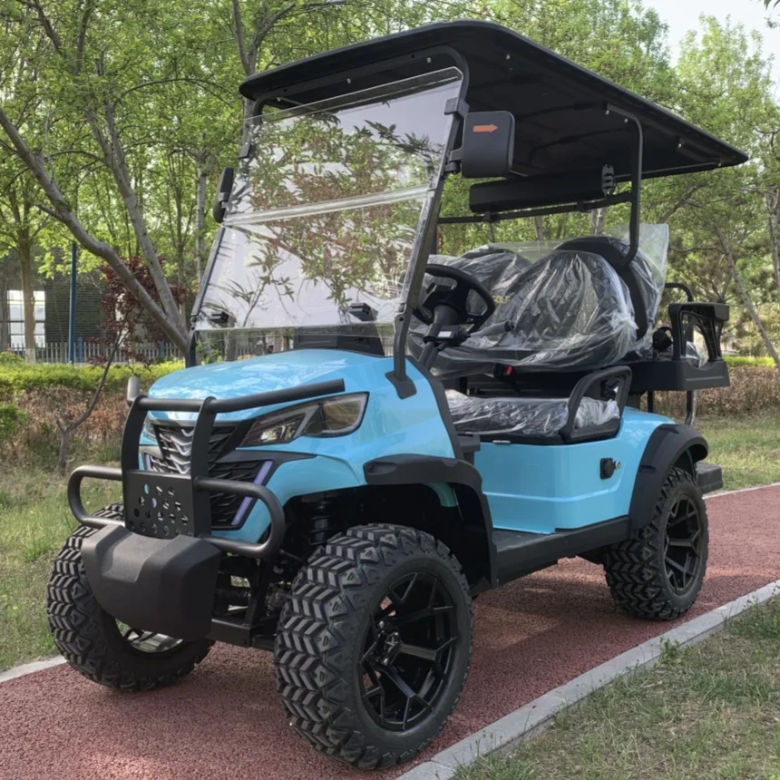 Brand New Golf Cart Model E Lead-Acid Battery And Lithium Battery Optional Powered Free Custom Color 4+2 Seat Electric Golf Cart