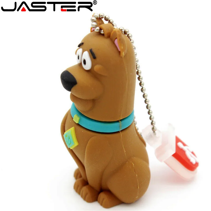 JASTER Cute Dog USB Flash Drives 64GB Cartoon Pen Drive 32GB Creative Gifts for Children Memory Stick 16GB Free Key Chain U disk