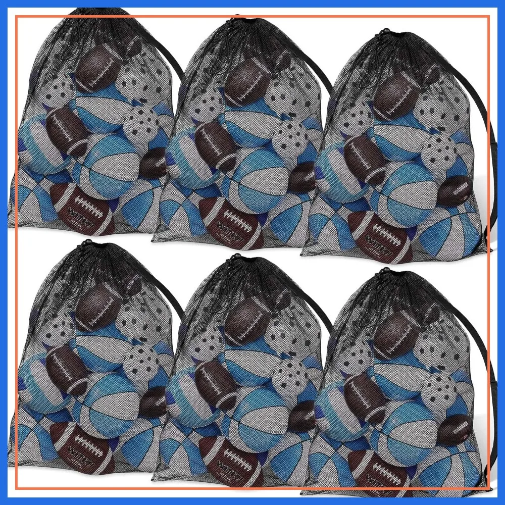 

Extra Large Mesh Sports Ball Bag 30x40 inch Drawstring Sack for Soccer Basketball Volleyball Gym Equipment Storage