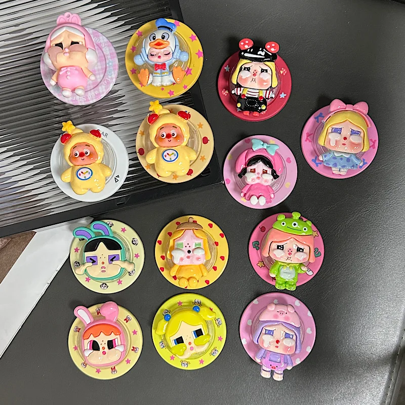 Bracket Magnetik Resin Gel Krim Baru Motif Tas Menangis Kartun, Cocok untuk Ponsel MagSafe, Bracket Hisap Kuat Untuk iPhone 17