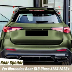 For Mercedes Benz GLC Class X254 2023+ Rear Roof Spoiler Wing Lip Tail Fixed Wind Body Kit Tuning Accessories Gloss Black ABS
