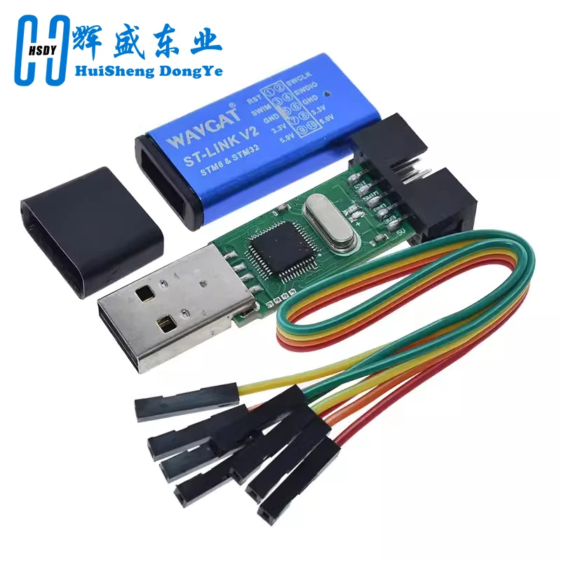 ST LINK Stlink ST-Link V2 Mini STM8 STM32 Simulator Download Programmer Programming With Cover DuPont Cable ST Link V2