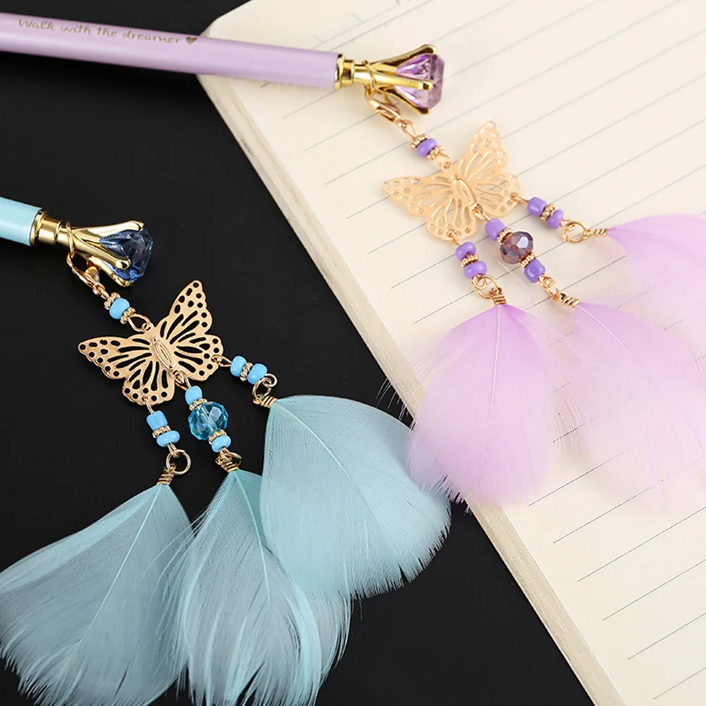 

2Pcs Mechanical Pencil Butterfly Pendant Metal Automatic Pencil Student Stationery Smooth Sketch Drawing