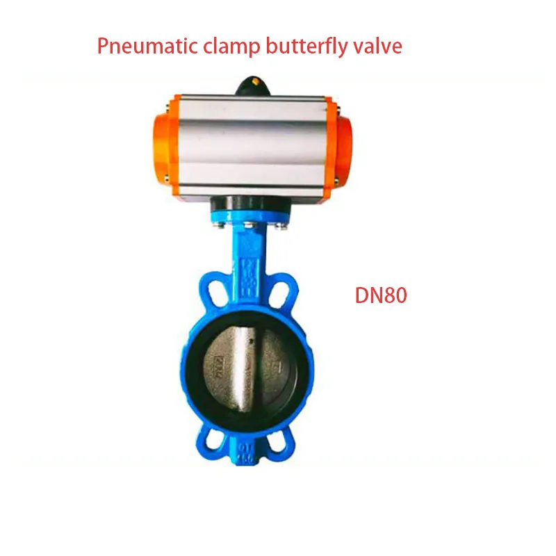 Pneumatic Clamp Butterfly Valve 304 Valve Plate Butterfly Valve Double Acting Pneumatic Center Line Butterfly Valve