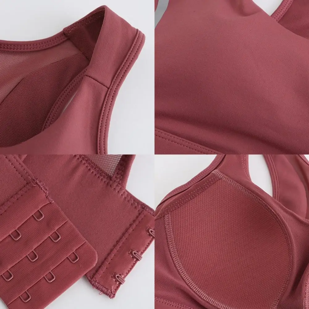 Solid Color I-shaped Sports Bra Anti-shake Beauty Back Yoga Seamless Bra Plus Size Lingerie Training Fitness Bra Women