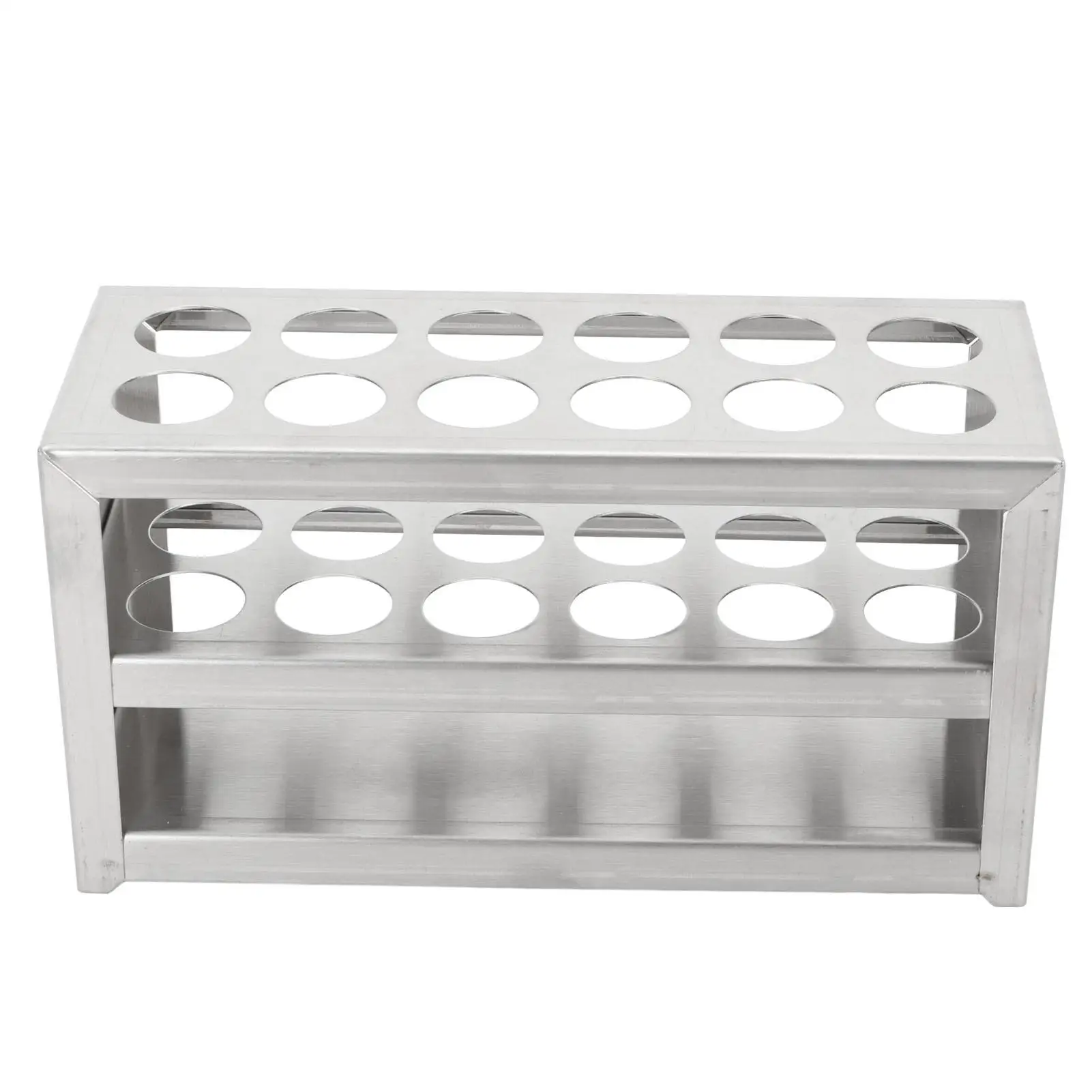 Stainless Steel 12-Hole Centrifuge Tube Holder Rack - Durable Metal Test Tube Stand for experiments